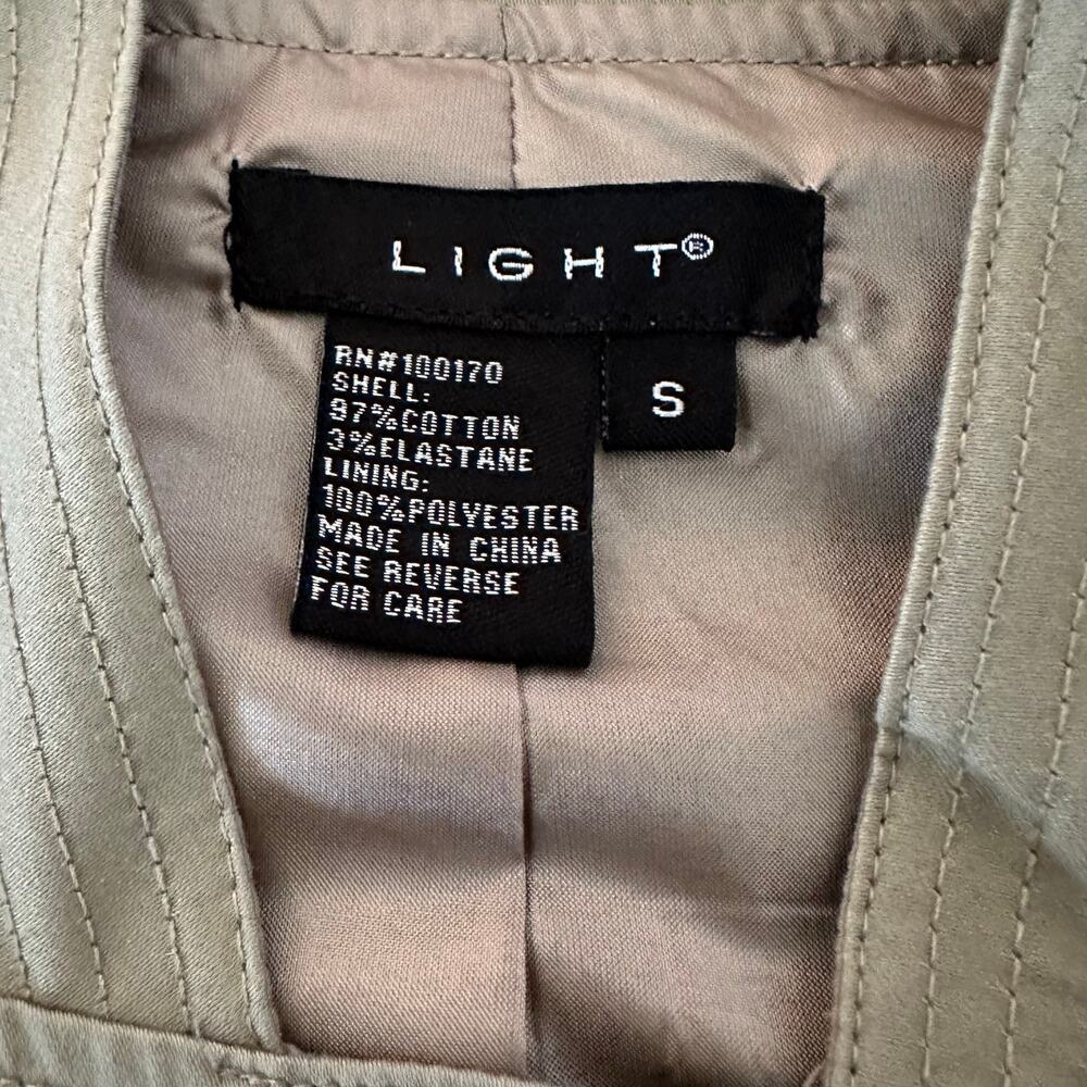 LIGHT Women Green Utility Lightweight Button Front Jacket Size S NWOT - Picture 4 of 8